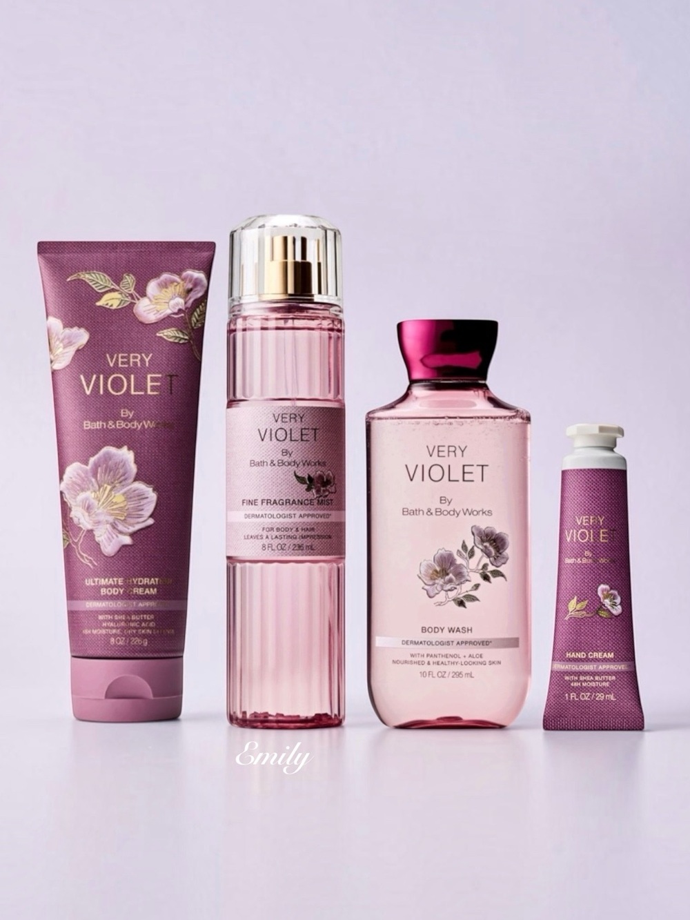 NEW 4-Pc Bath & Body Works VERY VIOLENT Body Care Set